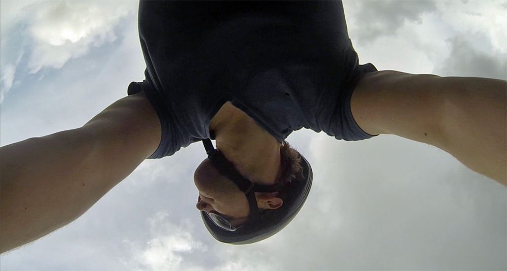 David during his commute by bicycle.