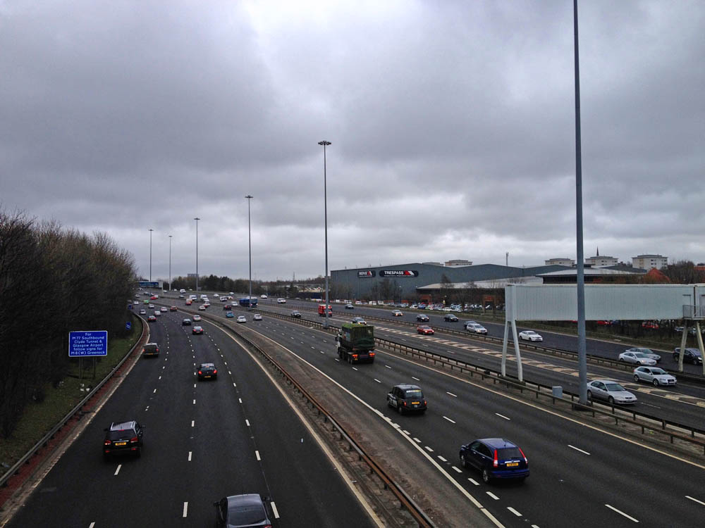 Crossing the M77.
