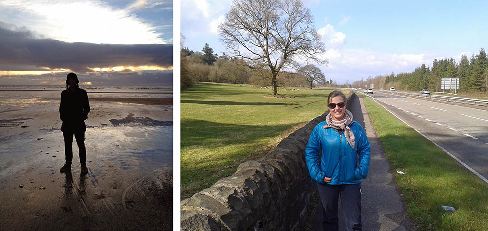 David Overend and Laura Bissell walk their commutes.